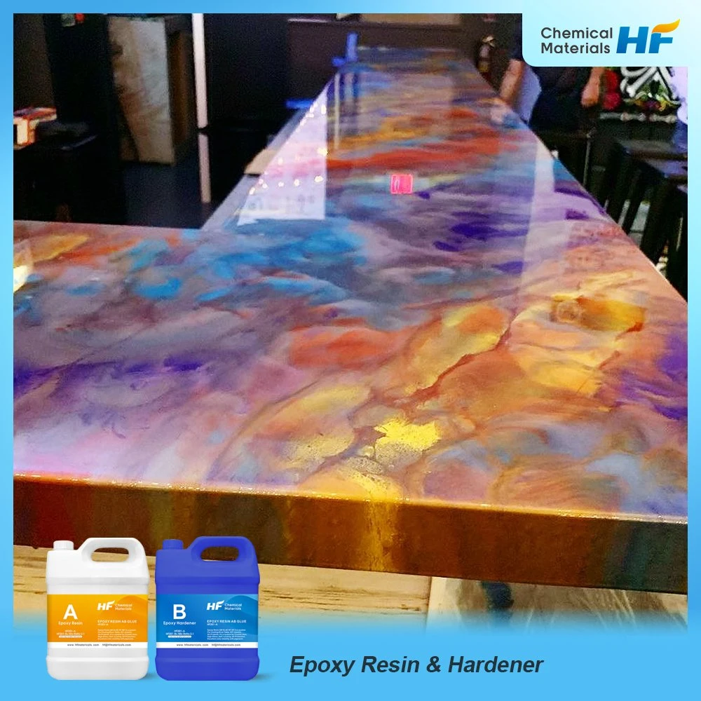 Customize Formula Clear Epoxy Liquid for Bartop Epoxy Resin and Hardener Clear Resin Two Components 3: 1 Marble Tops