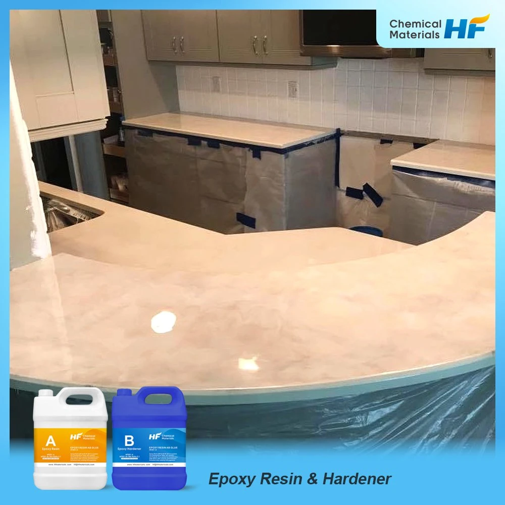 Professional Manufacturer Wholesale Price Epoxy Resin and Hardener High Hardness Kitchen Table Ab Adhesive Coating